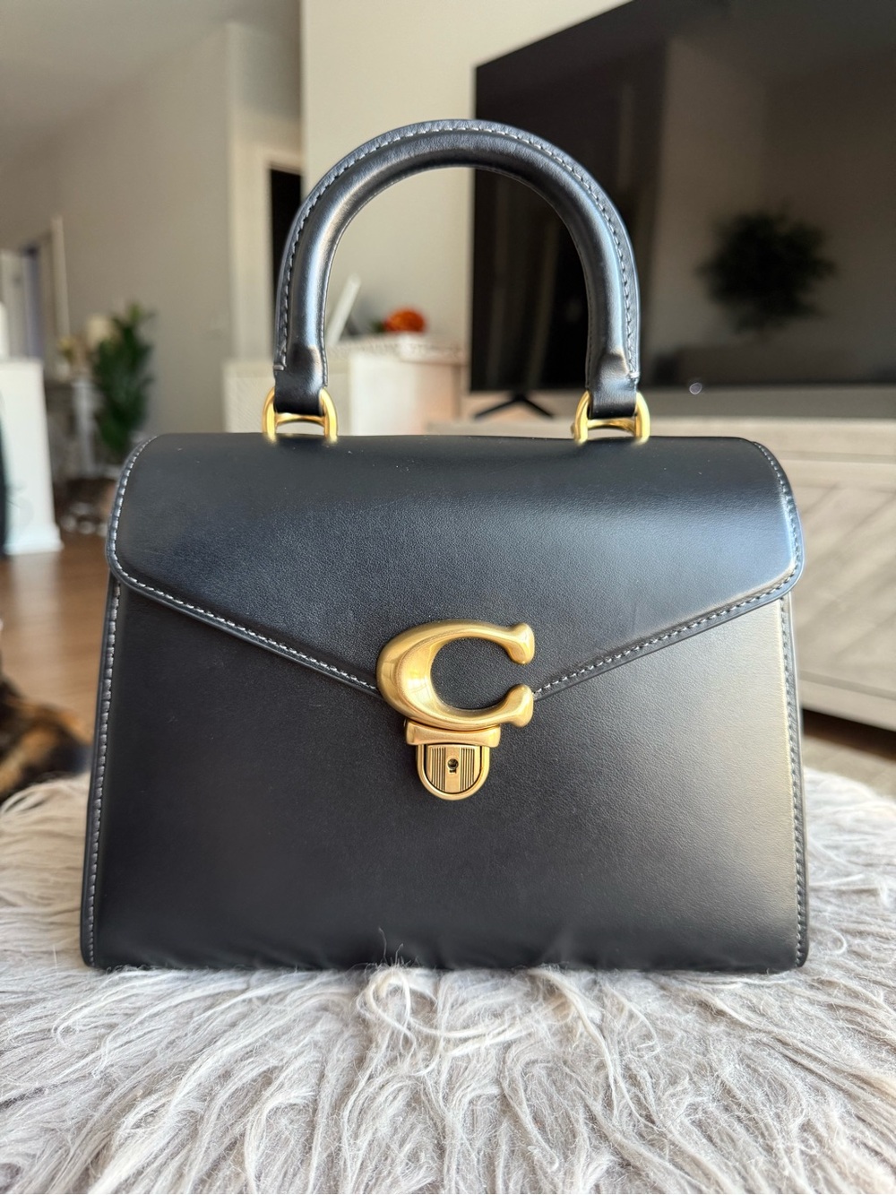 Coach Black Sammy Top Handle Full Size